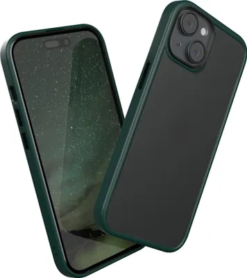 Produktbild von EAZY CASE - Outdoor Case kompatibel mit Apple iPhone 15, stoßfest, kratzfest, mit Kameraschutz, Silikonhülle in Dunkelgrün