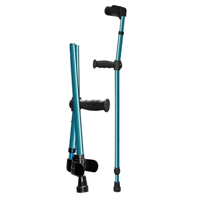 Immagine prodotto di Stampelle, stampelle pieghevoli e regolabili in altezza, ergonomiche, leggere e sicure per la riabilitazione e la vita quotidiana