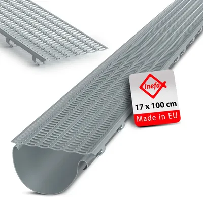 Produktbild von Laubfanggitter B.100-150mm L.1m grau PROTEKTOR