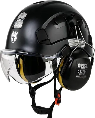 Imagen del producto de Casco de seguridad ABS, ajustable, ventilado, conforme a la norma EN397, unidad individual, para construcción e industria