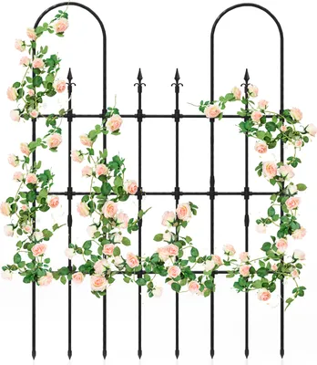 Image de COSTWAY Treillis, 146 x 186 cm, pour plantes grimpantes, fleurs et roses
