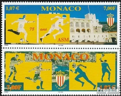Produktbild von Briefmarken Monaco 1999 Mi 2447-2448 Paar (kompl.Ausg.) postfrisch 75 Jahre AS Monaco
