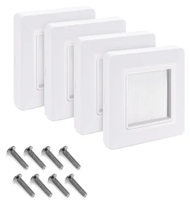 Produktbild von kwmobile 4x Kabeldurchführung für Wand mit Pinsel - Kabeldurchlass TV - Wanddurchführung Kabel - Blende Kabeldurchführung für Unterputz -