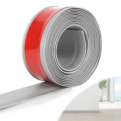 Produktbild von Elastische Sockelleiste selbstklebend aus PVC Grau 10 cm x 5 m