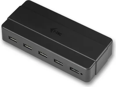 Produktbild von i-tec U3HUB742 Hub interfejsu USB 3.2 Gen 1 (3.1 Gen 1) Type-B 5000 Mbit/s Czarny