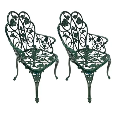 Produktbild von abc HOME | Gartenmöbel | Gartenstühle | 2er Set | Aluminiumguss | Jugendstil