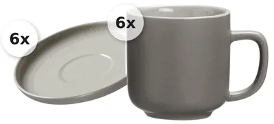 Produktbild von Espressotassen - Set 12 tlg. Jasper taupe