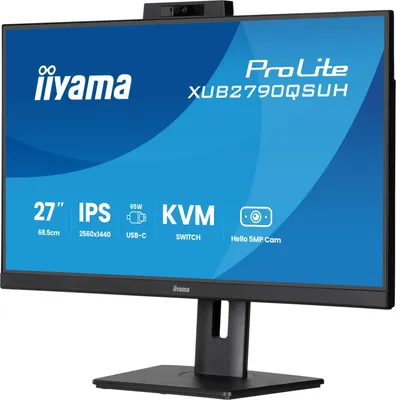 Produktbild von ProLite XUB2790QSUH-B2 (68.5 cm (27 Zoll), schwarz (matt), QHD, IPS, HDMI, DP, USB-C, USB-Hub, Webcam, 100Hz Panel)