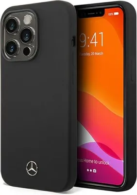 Produktbild von Mercedes Hardcase Silikoncover MagSafe kompatibel schwarz fr iPhone 14 PRO 6,1"