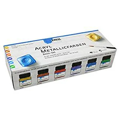 Immagine prodotto di Colori acrilici metallizzati set base 6x20ml