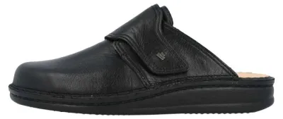 Productafbeelding van Finn Comfort, Amalfi, heren, slippers, leer, zwart, NIEUW - Herenschoenen, sandalen/slippers, zwart