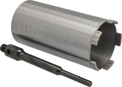 Produktbild von Diamantbohrkrone Ø 92 mm Nutzlänge 180 mm mit SDS+-Aufnahme 200 mm Segmenthöhe 10 mm Diamant Bohrkrone Trockenbohrkrone Kernbohrer Betonbohrkrone Kernbohrkrone BTEC