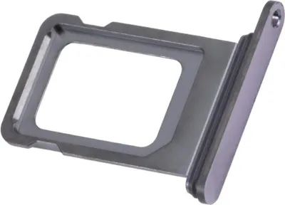 Produktbild von Simkartenhalter passend für Apple iPhone 14 Pro (A2890), Nano-SIM-Karten Slot, Originalersatz, Dunkellila