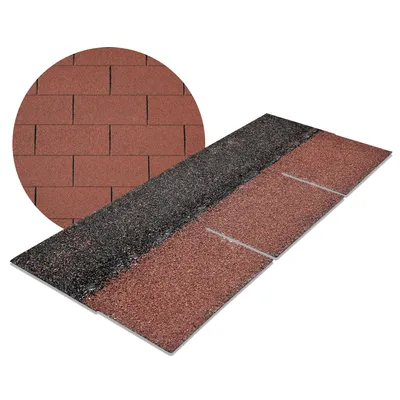 Produktbild von Bitumen-Rechteckschindeln in Rot, 3 m²