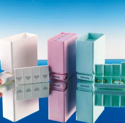 Immagine prodotto di Porta medicinali, portapillole,  portatabletta, colore: bianco