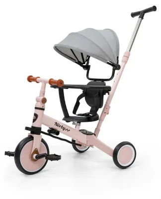 Immagine prodotto di Interbaby Triciclo multifunzionale convertibile - Rosa - Maniglione per genitori