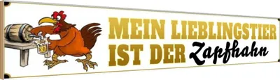 Produktbild von vianmo Holzschild 10x46 cm mein Lieblingstier Zapfhahn Bier Spruch Zitat