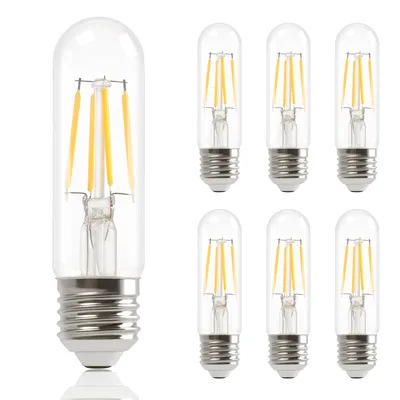 Produktbild von ZMH 6 Stück Glühbirne E27 LED Warmweiss Vintage T30 LED Leuchtmittel Lampe E27 Birnen 4W 2700K Light Bulbs Retro Edison
