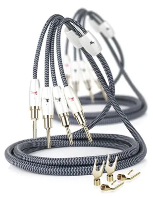 Imagen del producto de Cable de altavoces de alta fidelidad con conectores chapados en oro