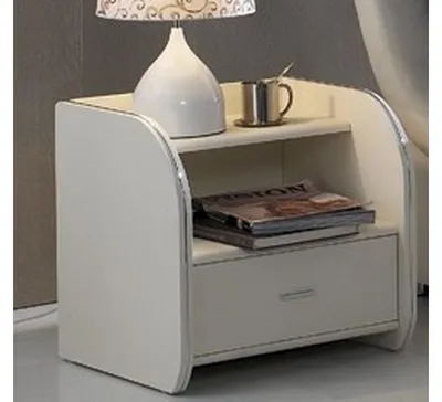 Produktbild von Nachttisch Leder Konsole Nachtkonsole Schlafzimmer Beistelltisch Tisch #4836