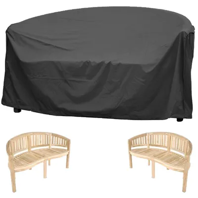 Image de Housse de protection pour banc, 155x70x86 cm, imperméable, tissu Oxford 420D, couleur noire