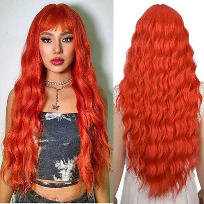 Immagine prodotto di Parrucche da donna - Capelli lunghi - Parrucca rosso acceso - 71 cm