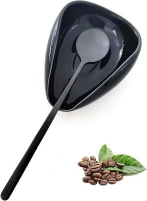Productafbeelding van Lepelhouder Keramiek - Mini Lepelsteun - Koffie Station - Inclusief Lepel - 3.9 x 2.9 Inch - Zwart