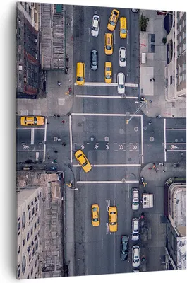 Produktbild von Bild auf Leinwand - Leinwandbild - Einteilig - New York Straße - 70x100cm - Wand Bild - Wanddeko - Wandbilder - Leinwanddruck - Kunstdruck - Wanddekoration - Leinwand bilder - Wandbild - PA70x100-3429