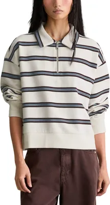 Produktbild von Marc OߴPolo Denim Damen Sweatshirt aus Baumwolle gestreift, Weiß (Offwhite M