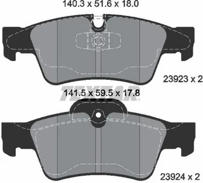 Produktbild von Textar Bremsbeläge hinten für Mercedes-Benz GL-Klasse 320-500 CDI + 4matic