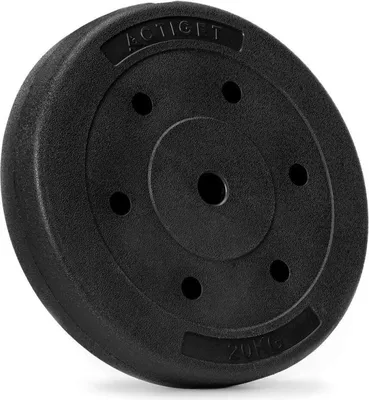 Obrázok produktu pre ACTIGET závažie 20 kg pre činku a činky Ø 29 mm, plast - čierna