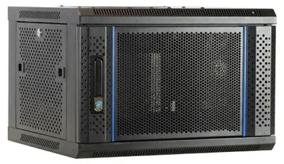 Produktbild von 6 HE Serverschrank, Wandgehäuse, mit perforierter Fronttür (BxTxH) 600 x 450 x 367mm