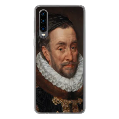 Produktbild von MuchoWow® Handyhülle Schutzhülle Hülle für Huawei P30 Wilhelm von Oranien - Gemälde von Adriaen Thomasz. Silikon Softcase Handy Hülle - Kartenbesitzer