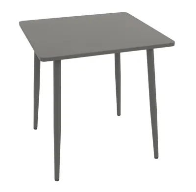 Produktbild von DEGAMO Bistrotisch Gartentisch Tisch DENVER 70x70cm, Metall grau