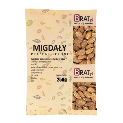Immagine prodotto di Mandorle tostate salate 200 g Brat.pl
