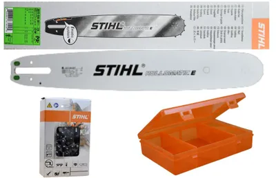 Produktbild von Stihl Führungsschiene Rollomatic 30030006811 + 36860000062 Halbmeißelkette 62 Glieder + Stihlbox 00008825900