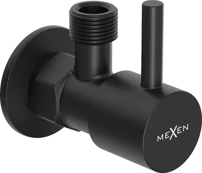 Obrázok produktu pre Mexen R1 uhlový ventil pre 1/2 "x3/8" batériu, čierny - 79970-70