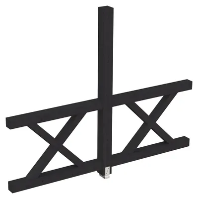 Produktbild von Seitenwand Andreaskreuz SKAN HOLZ 243 x 210 cm anthrazit