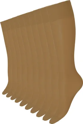 Produktbild von Yenita® Feinkniestrümpfe 60 Den 10 Paar Kniestrümpfe One Size perle