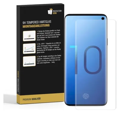 A product box for a screen protector next to a smartphone.