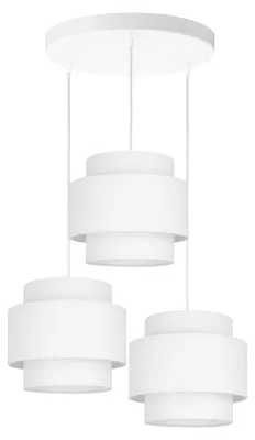 Produktbild von Hängeleuchte Metall E27 B: 45 cm H: max. 95 cm Weiß 3-flammig Modern Pendelleuchte