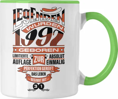 Produktbild von TRENDATION 30. Geburtstag Tasse Frau Mann Geschenk 30er Geschenkidee 30 Mutter Vater (Grün)