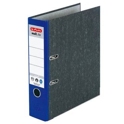 Immagine prodotto di herlitz 5171400 maX.file nature Ordner blau marmoriert Karton 8,0 cm DIN A4
