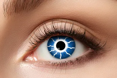 Produktbild von Wochen-Kontaktlinsen Blue Thunder für intensive blaue Augen, Cosplay & Fantasy
