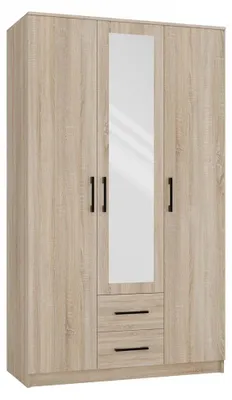 Produktbild von Topeshop ROMANA 120 SON L, Eiche, Garderobe, 6 Regale, 3 Tür(en), Eiche, Partikelbord