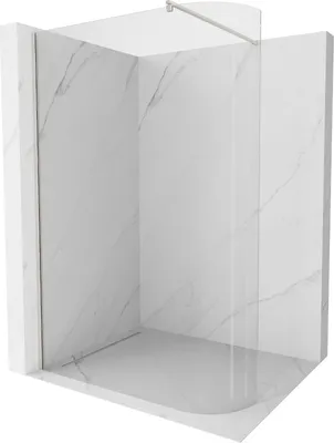 Produktbild von Mexen Kioto Duschwand Walk-in 100 x 200 cm, transparent 8 mm, gebürsteter Nickel - 800-100-101-97-06