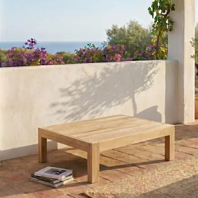 Image de Table basse de jardin en teck massif TOUQUET