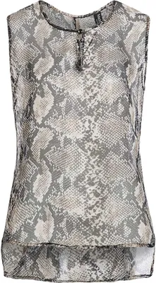 Produktbild von Madonna Top Damen WEIKE Chiffon Trägertop in Schlangenoptik MF-408050 Schwarz-Beige M