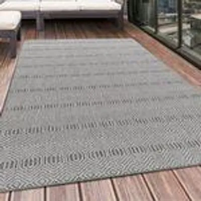 Produktbild von Homebyhome Outdoor Teppich Wetterfest Innen & Außenbereich Modern Design Küchenteppich Balkon Terrassen Flachgewebe Wetterfest, Grösse: 80x250 cm