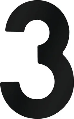 Produktbild von Hausnummer Meister 3 120 mm schwarz